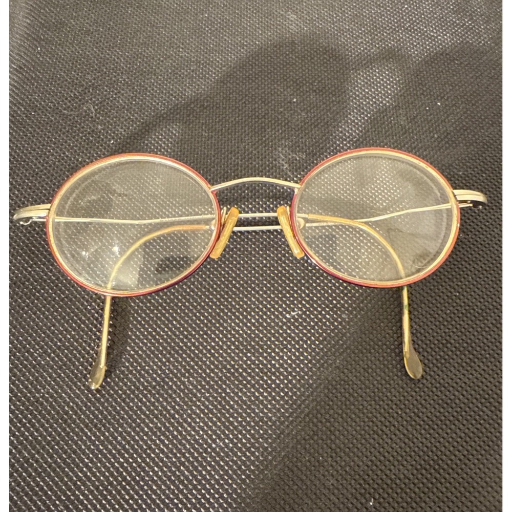 Vogue Eyeglass Frames-Vintage Flair-Round‎ Red Rims-VO3220 461-S Italy 45-19-140